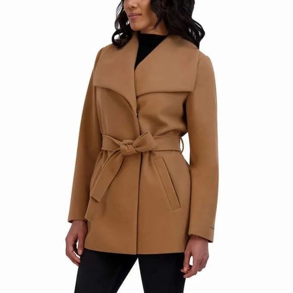 Tan Ladies' Wrap Coat Tahari‎ - Picture 1 of 6